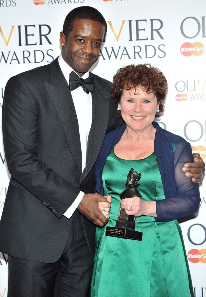Adrian Lester;Imelda Staunton;<br>The Olivier Awards 2013 - Press Room