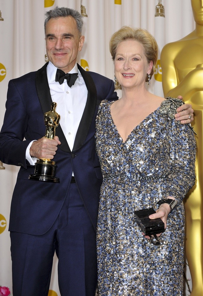 Daniel Day-Lewis, Meryl Streep<br>The 85th Annual Oscars - Press Room