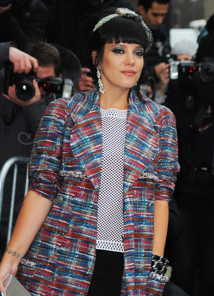Lily Allen;<br>Paris Fashion Week Haute Couture Spring-Summer 2014 - Chanel - Outside Arrivals
