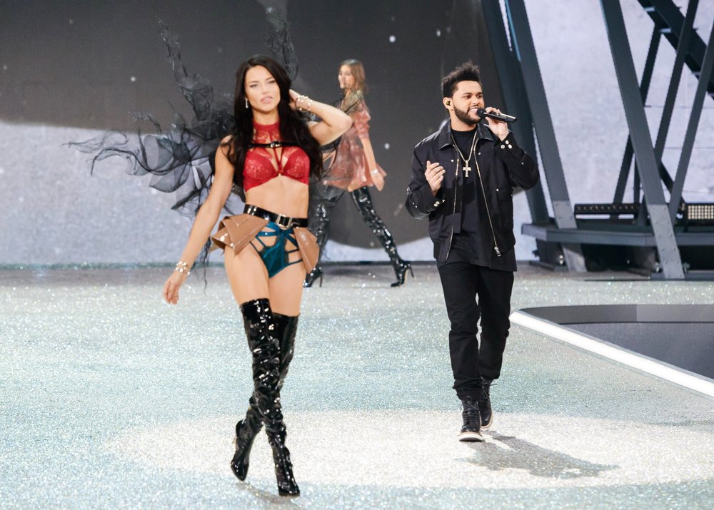 Adriana Lima;Irina Shayk;The Weeknd;<br>2016 Victoria's Secret Fashion Show - Show