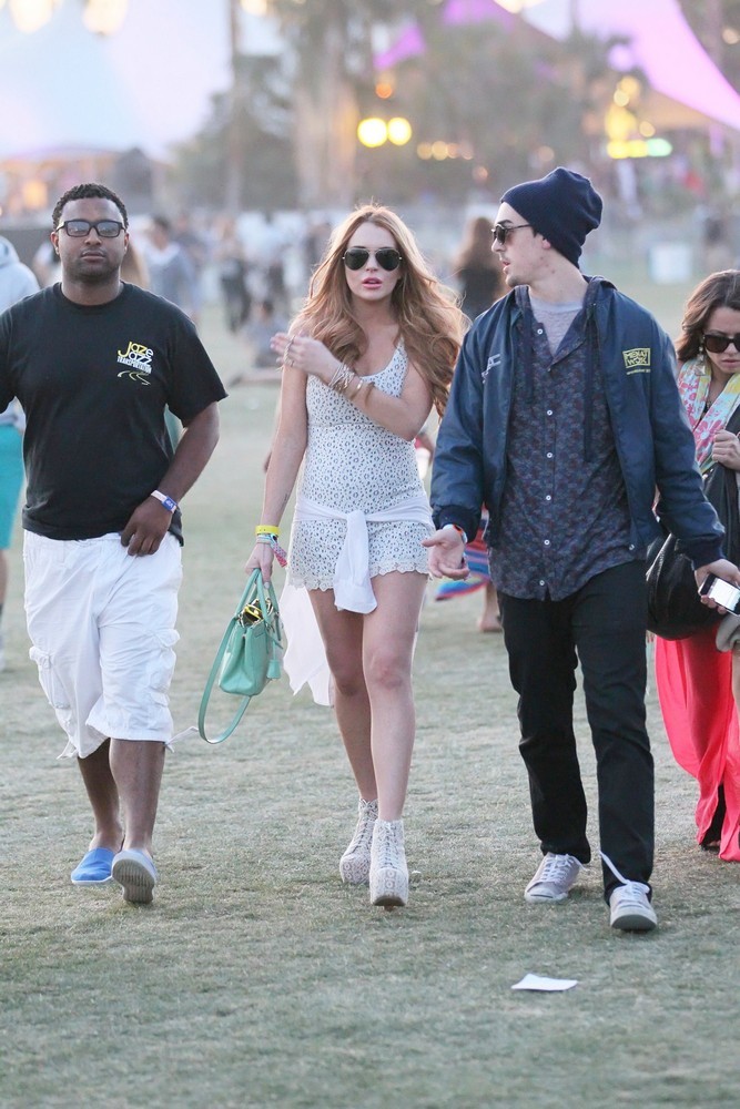 Lindsay Lohan;<br>Celebrities at The 2012 Coachella Valley Music and Arts Festival - Day 3