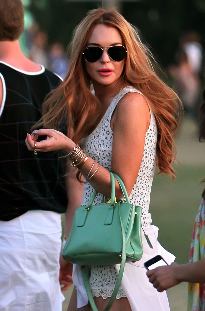 Lindsay Lohan;<br>Celebrities at The 2012 Coachella Valley Music and Arts Festival - Day 3