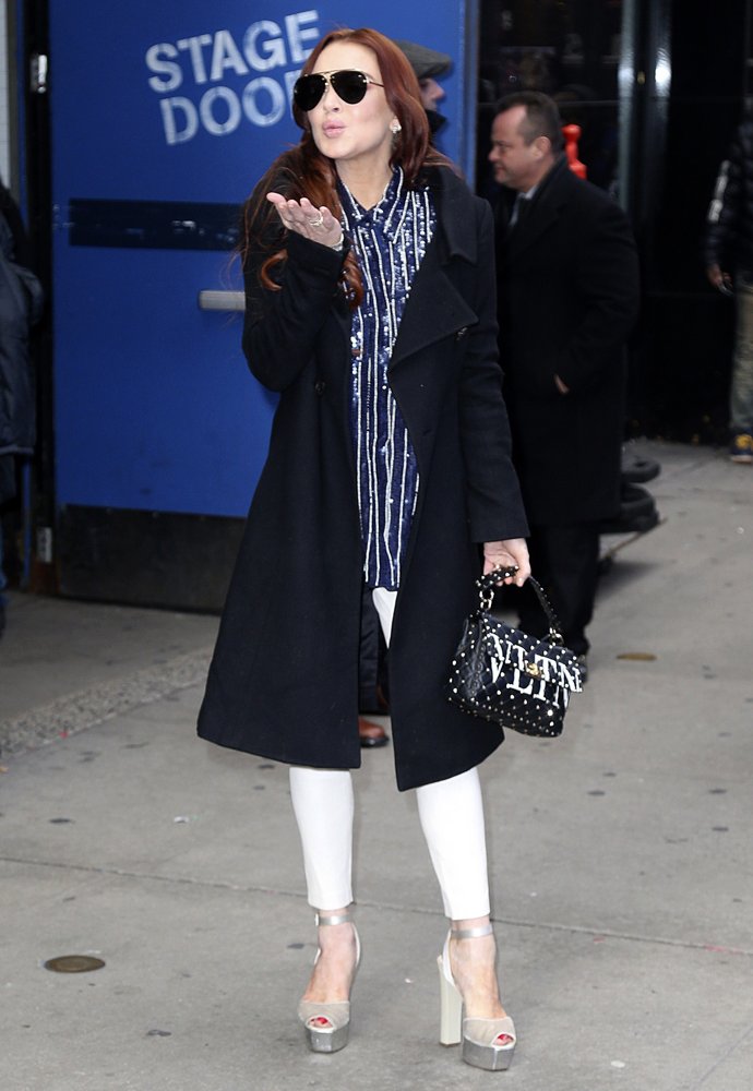 Lindsay Lohan;<br>Lindsay Lohan at The Good Morning America Studios