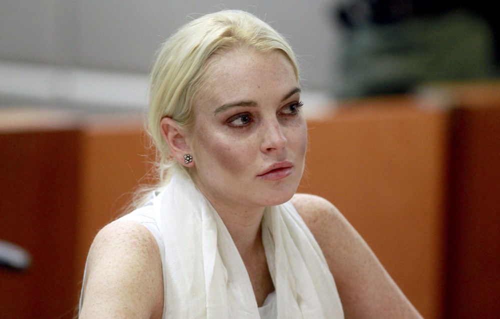 Lindsay Lohan;<br>Lindsay Lohan Before Being Escorted from The Courtroom in Handcuffs
