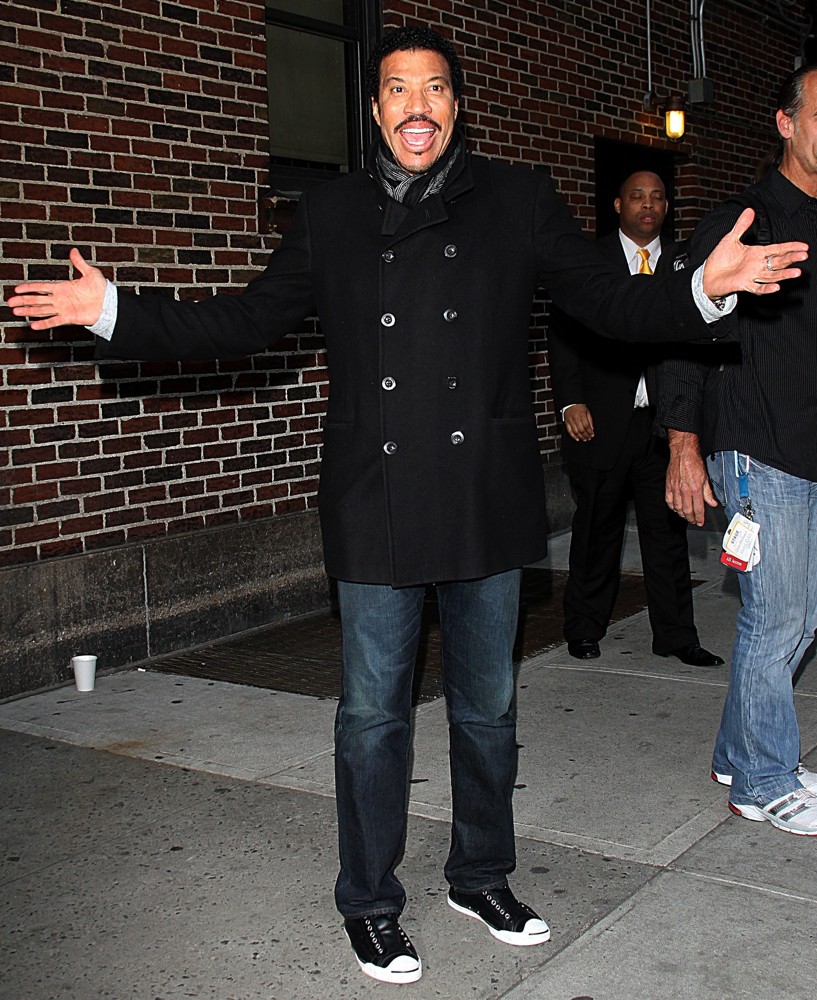 Lionel Richie;<br>Celebrities Arrive at The Ed Sullivan Theater for The Late Show with David Letterman