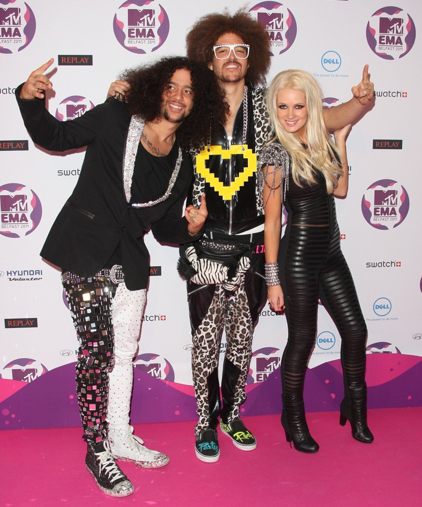 LMFAO;Lauren Bennett;<br>The MTV Europe Music Awards 2011 (EMAs) - Press Room