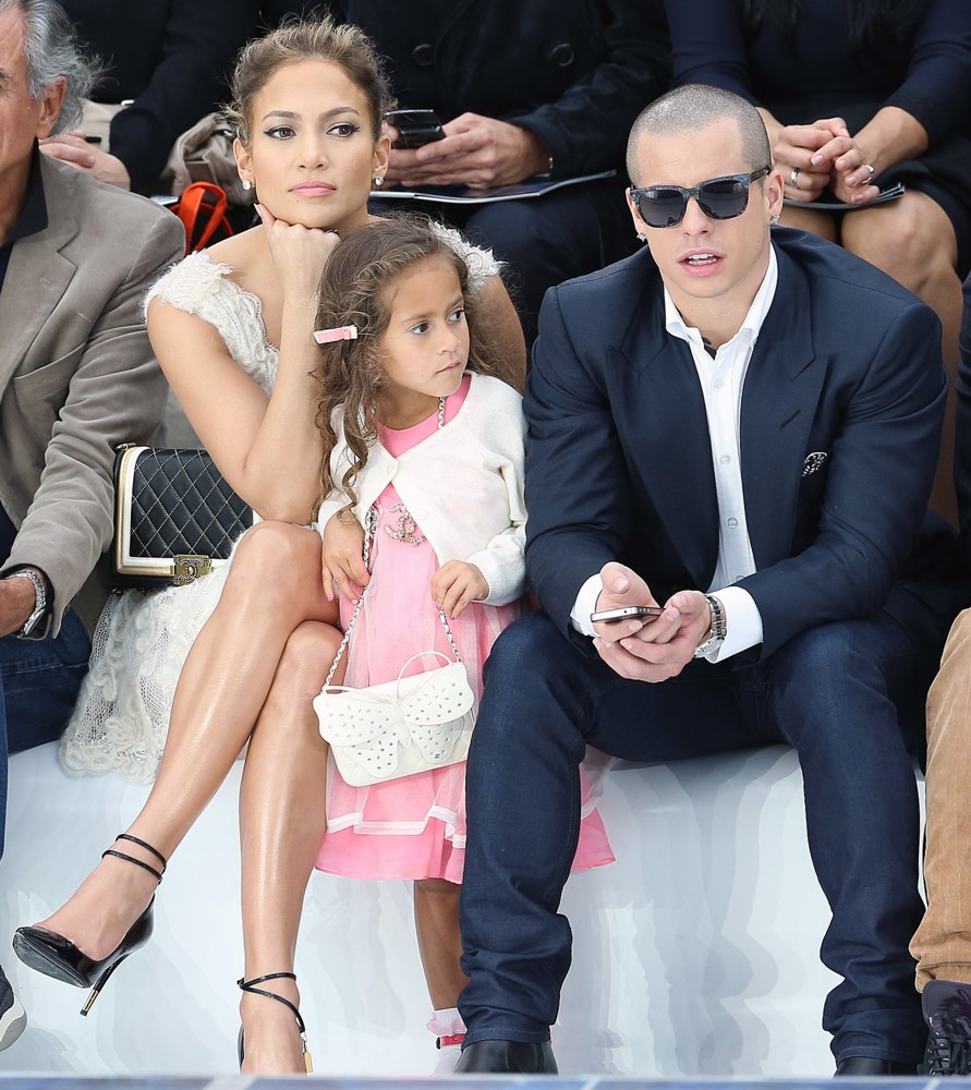 Jennifer Lopez;Emme Anthony;Casper Smart;<br>Paris Fashion Week Spring-Summer 2013 - Chanel - Front Row