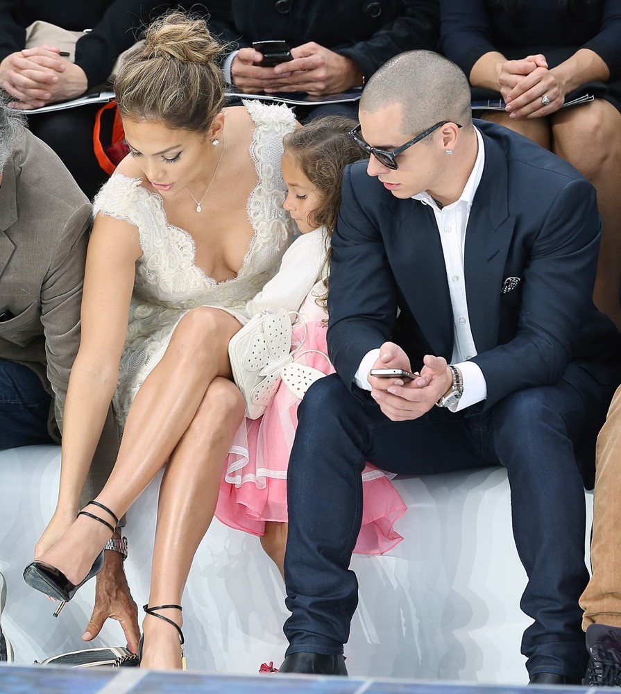 Jennifer Lopez;Emme Anthony;Casper Smart;<br>Paris Fashion Week Spring-Summer 2013 - Chanel - Front Row