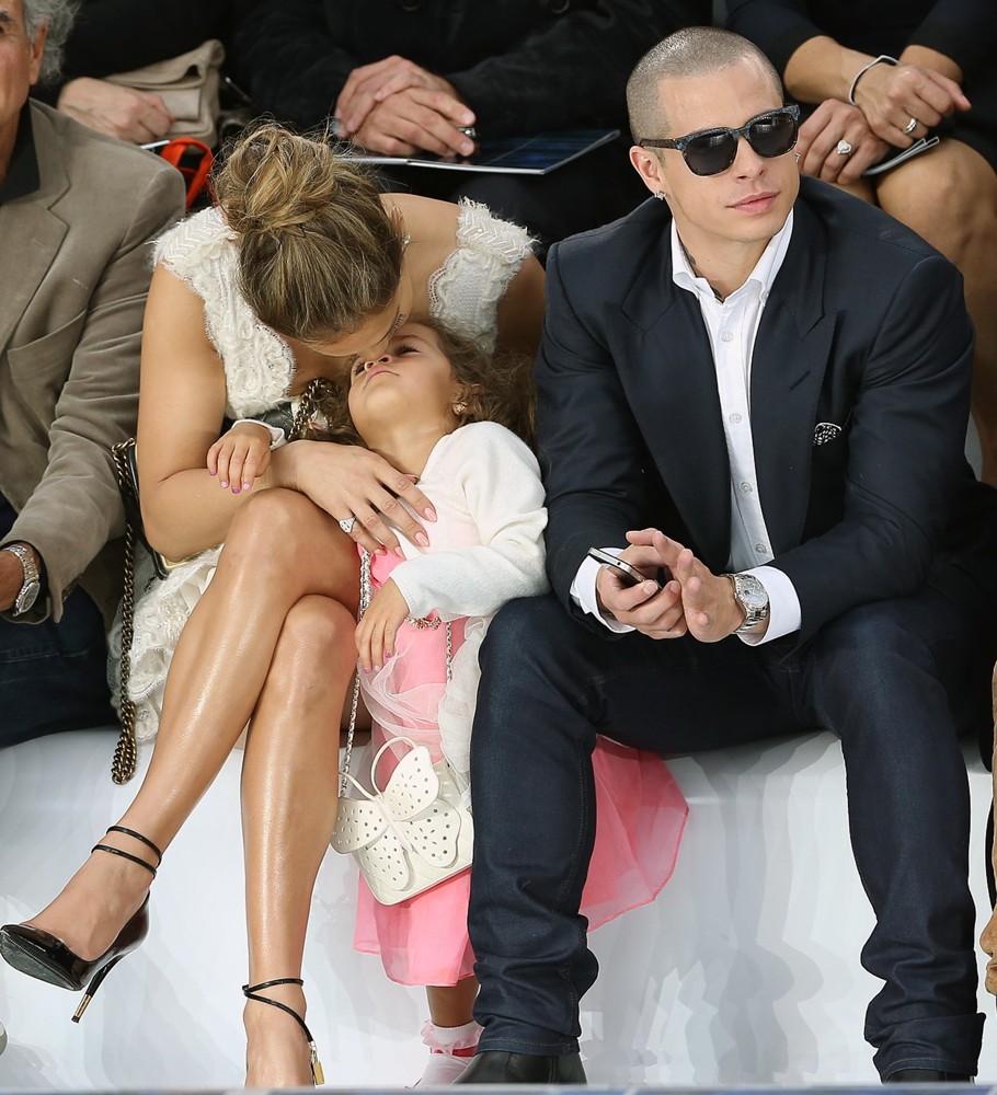 Jennifer Lopez;Emme Anthony;Casper Smart;<br>Paris Fashion Week Spring-Summer 2013 - Chanel - Front Row