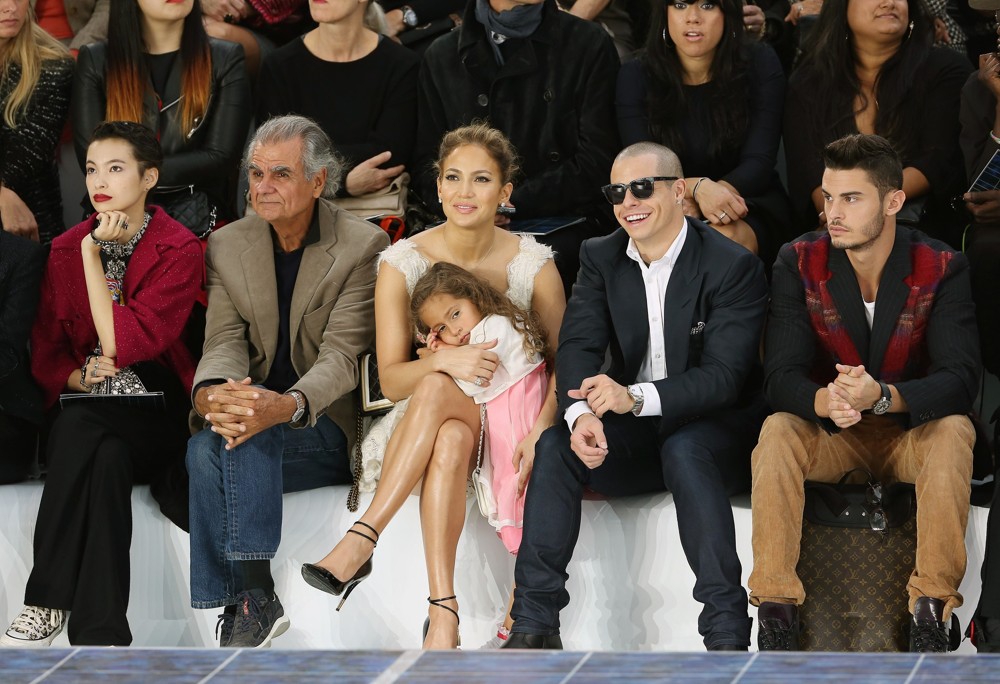 Patrick Demarchelier;Jennifer Lopez;Emme Anthony;Casper Smart;Baptiste Giabiconi;<br>Paris Fashion Week Spring-Summer 2013 - Chanel - Front Row