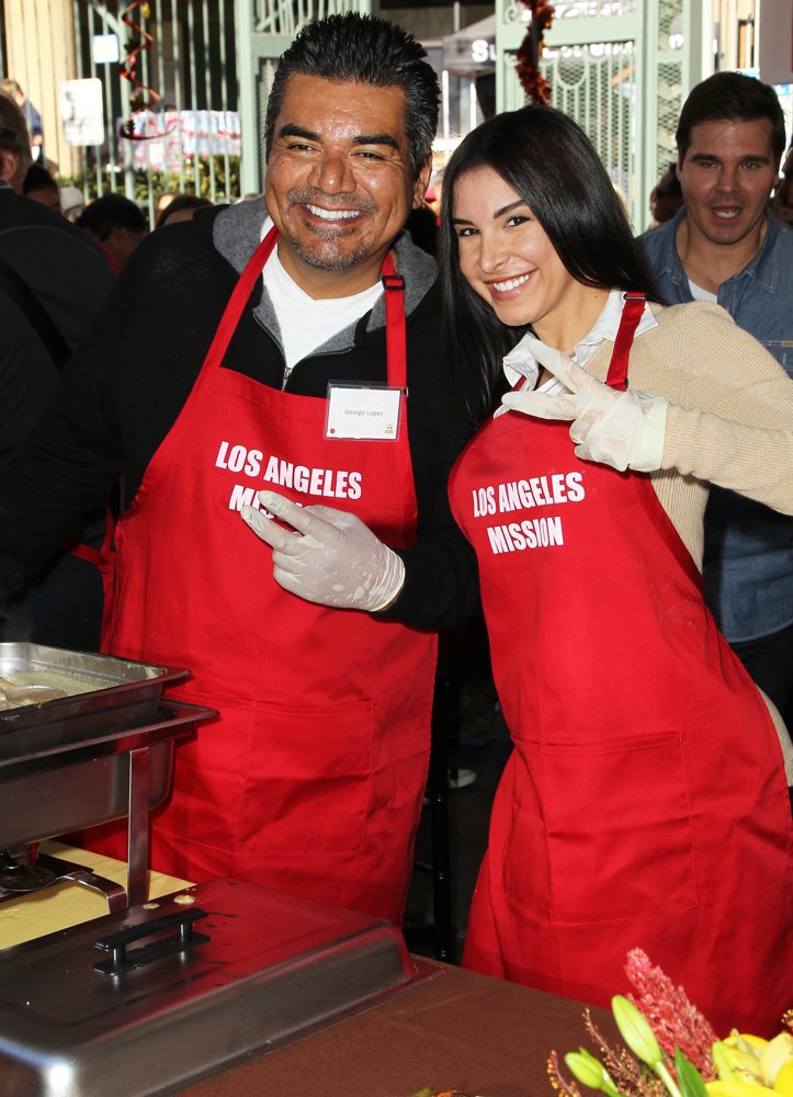 George Lopez;Mayra Veronica;<br>2014 LA Mission's Annual Thanksgiving for The Homeless