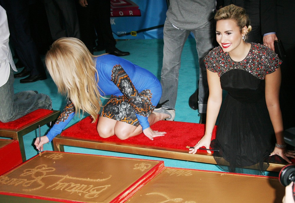 Britney Spears;Demi Lovato;<br>The X Factor Season Two Premiere Screening and Handprint Ceremony