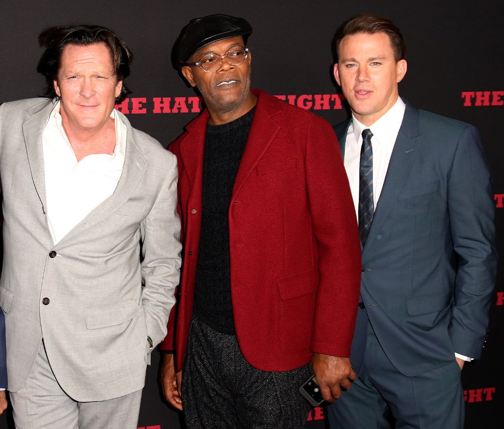 Michael Madsen, Samuel L. Jackson, Channing Tatum<br>Premiere of The Weinstein Company's The Hateful Eight - Red Carpet Arrivals