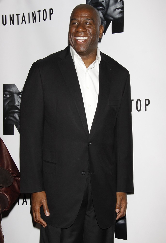 Magic Johnson;<br>Opening Night of The Broadway Play The Mountaintop - Arrivals