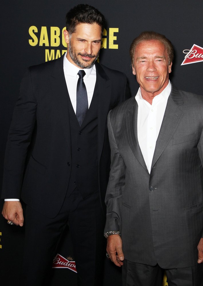 Joe Manganiello;Arnold Schwarzenegger;<br>Sabotage - Los Angeles Premiere