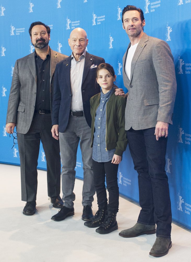 James Mangold;Patrick Stewart;Dafne Keen;Hugh Jackman;<br>67th International Berlin Film Festival - Logan - Photocall