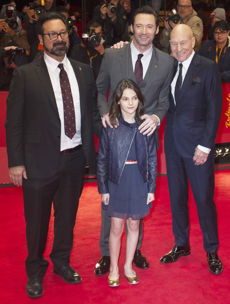 James Mangold;Dafne Keen;Hugh Jackman;Patrick Stewart;<br>67th International Berlin Film Festival - Logan - Premiere