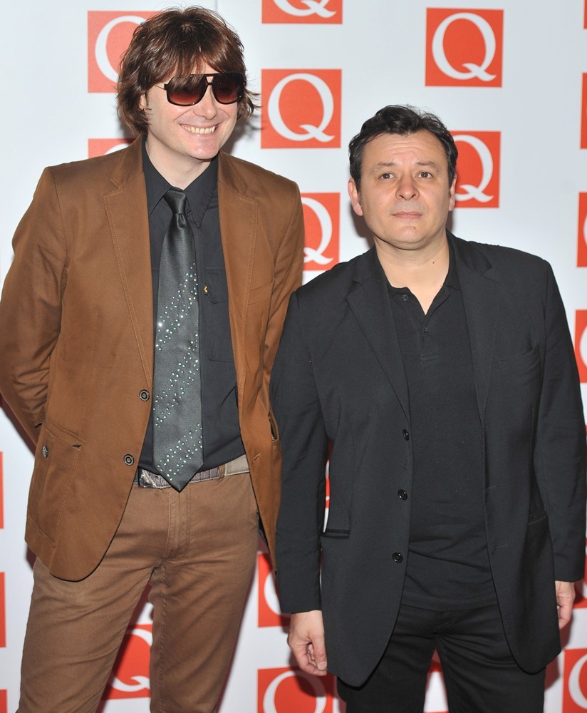 Nicky Wire;James Dean Bradfield;Manic Street Preachers;<br>The Q Awards 2012 - Arrivals