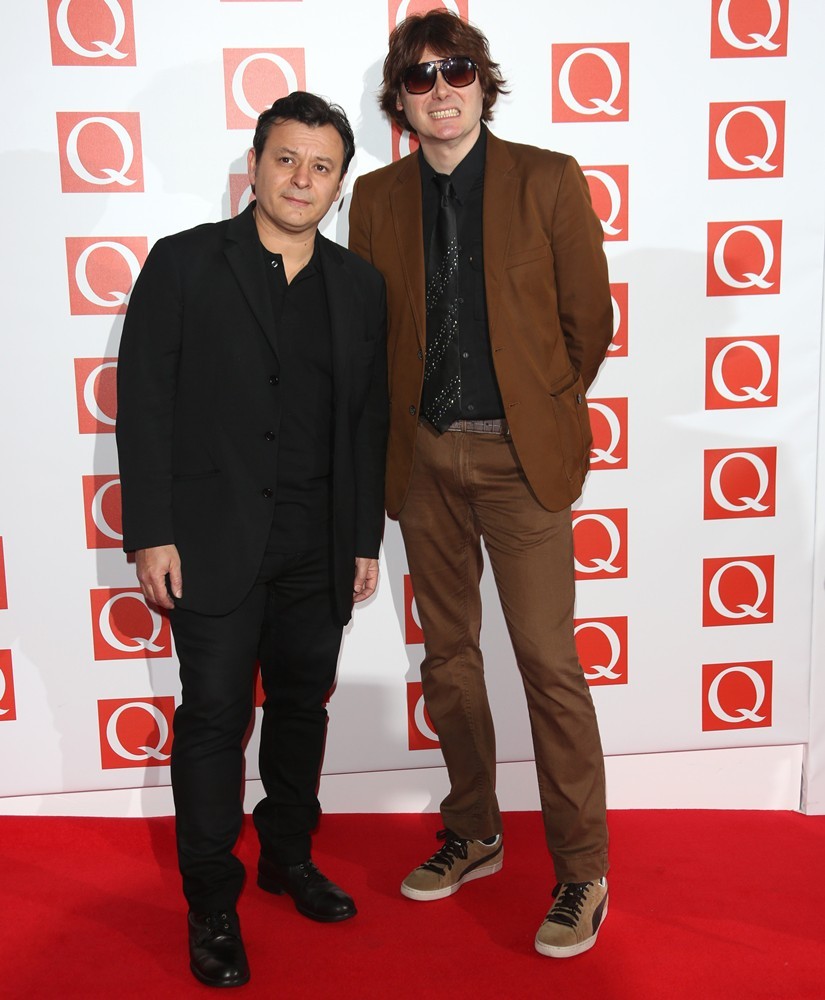 James Dean Bradfield;Nicky Wire;Manic Street Preachers;<br>The Q Awards 2012 - Arrivals