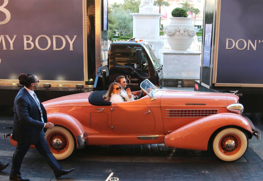 Mariah Carey;<br>Mariah Carey Makes Her Grand Arrival at Caesars Palace