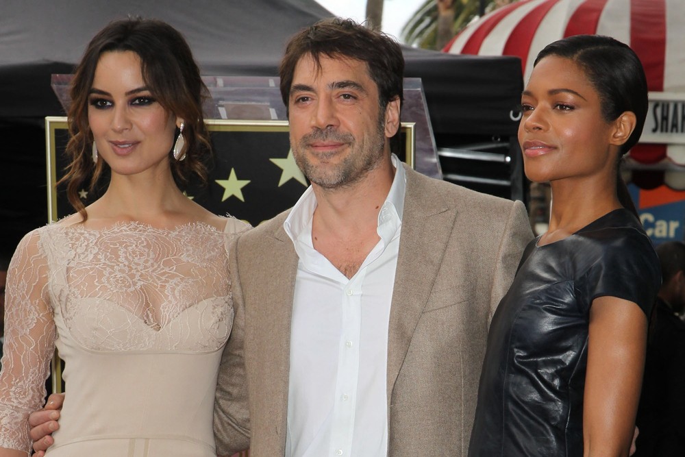 Berenice Marlohe;Javier Bardem;Naomie Harris;<br>Javier Bardem Is Honored with A Hollywood Star on The Hollywood Walk of Fame
