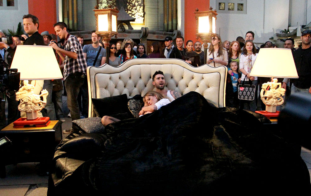 Anne Vyalitsyna;Adam Levine;<br>Shooting Scenes for Maroon 5's Upcoming Music Video 