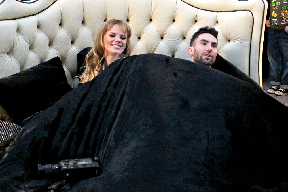 Anne Vyalitsyna;Adam Levine;<br>Shooting Scenes for Maroon 5's Upcoming Music Video 