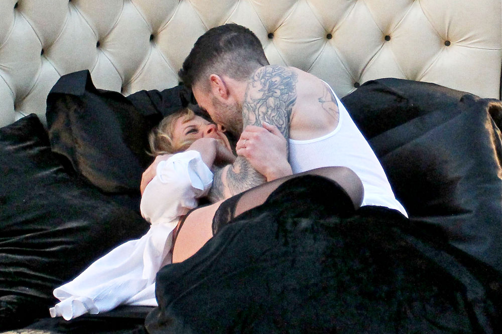 Anne Vyalitsyna;Adam Levine;<br>Shooting Scenes for Maroon 5's Upcoming Music Video 