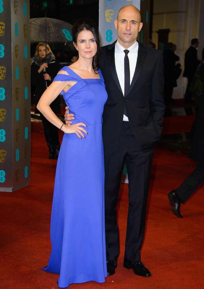 Liza Marshall;Mark Strong;<br>The 2013 EE British Academy Film Awards - Arrivals