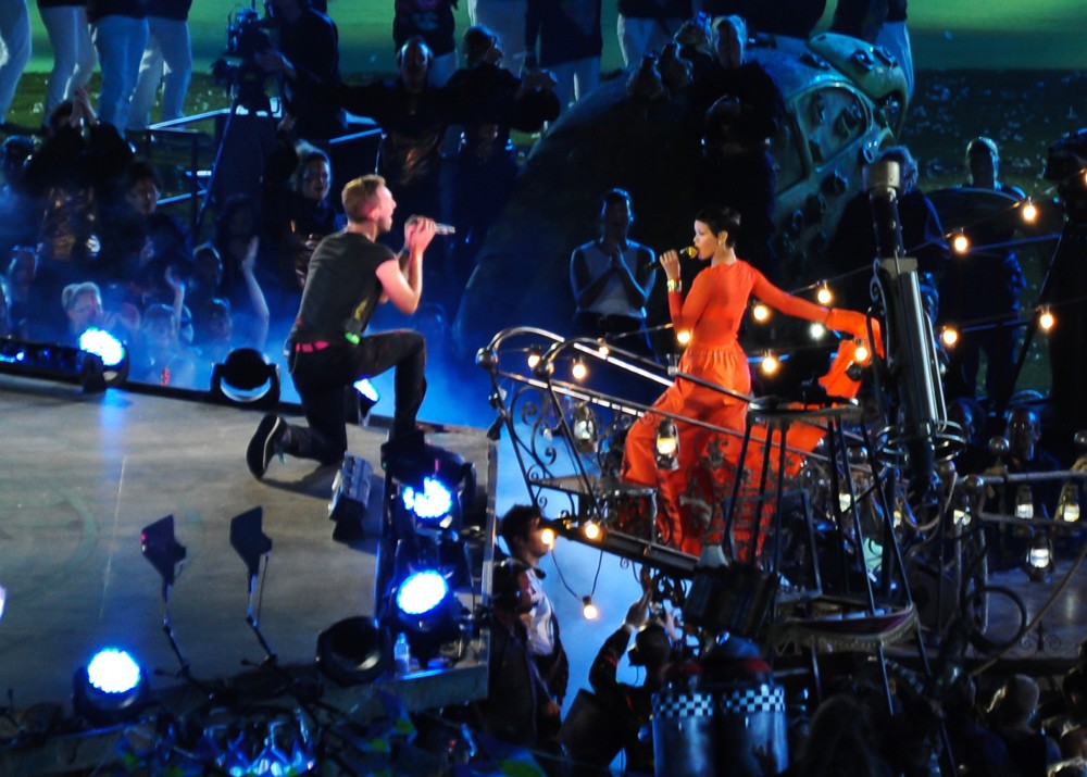 Chris Martin;Rihanna;<br>Closing Ceremony for The Paralympics 2012