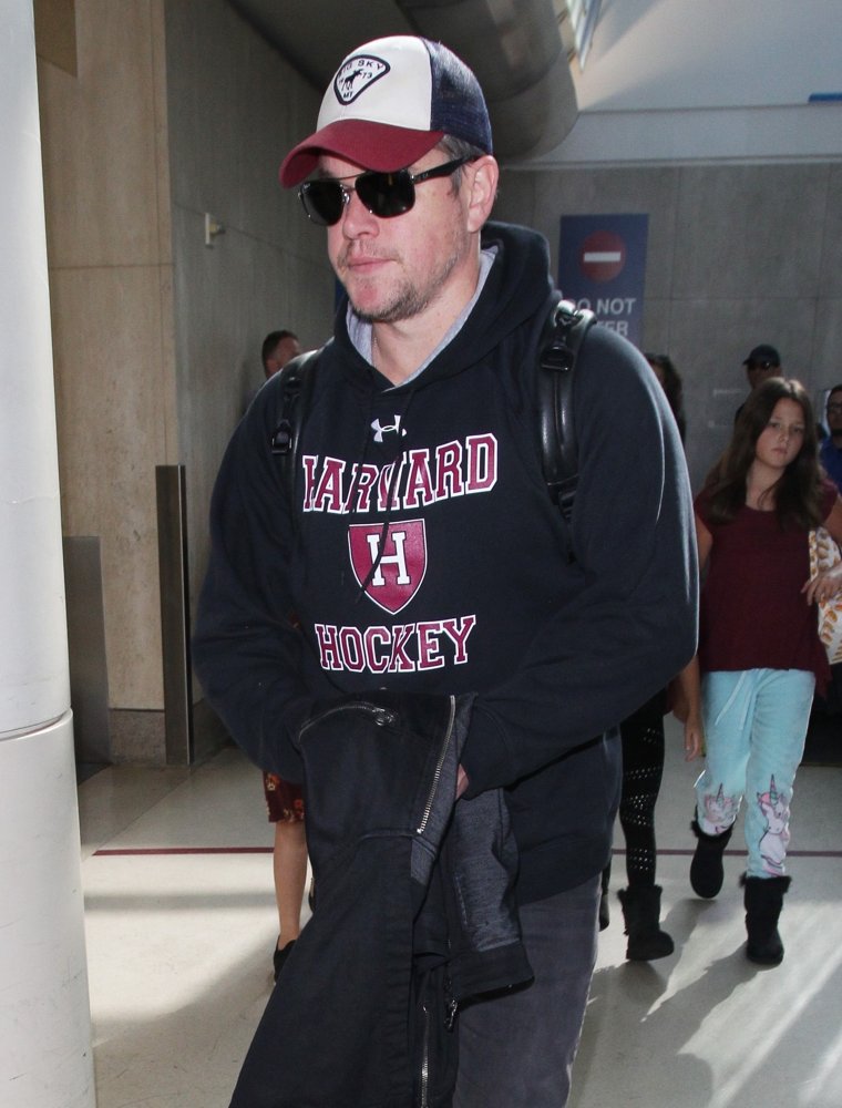 Matt Damon Arrives at LAX