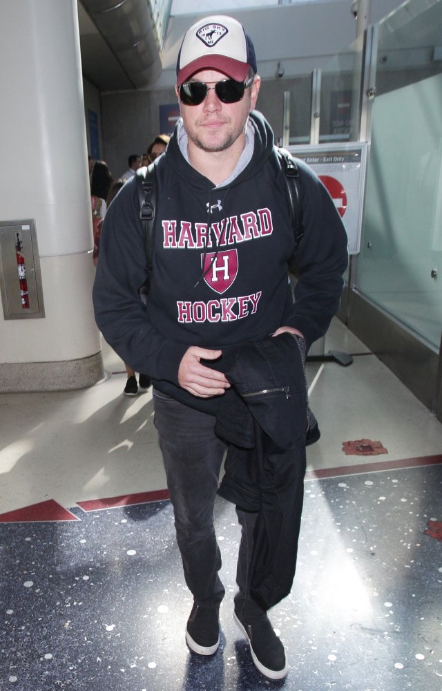 Matt Damon Arrives at LAX