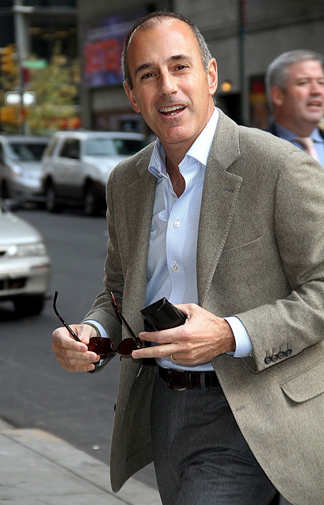 Matt Lauer;<br>The Late Show with David Letterman - Arrivals