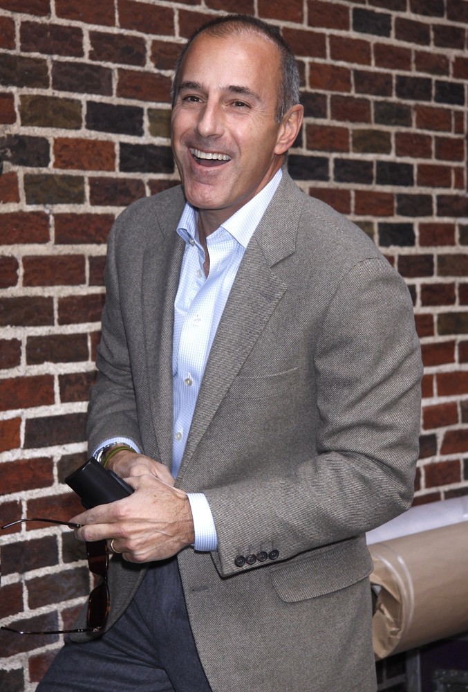 Matt Lauer;<br>The Late Show with David Letterman - Arrivals