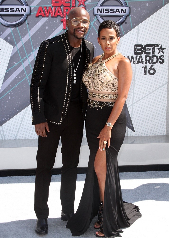 Floyd Mayweather, Jr.;Melissia Brim;<br>BET Awards 2016 - Arrivals