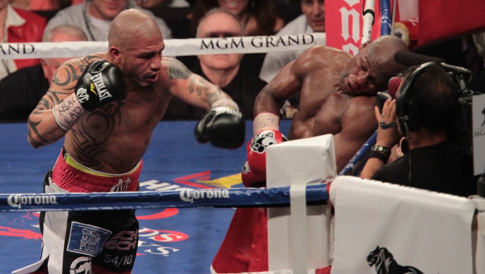 Miguel Cotto;Floyd Mayweather, Jr.;<br>The Fight Floyd Mayweather, Jr. Defeated Miguel Cotto by Way of A Twelve Round Unanimous Decision