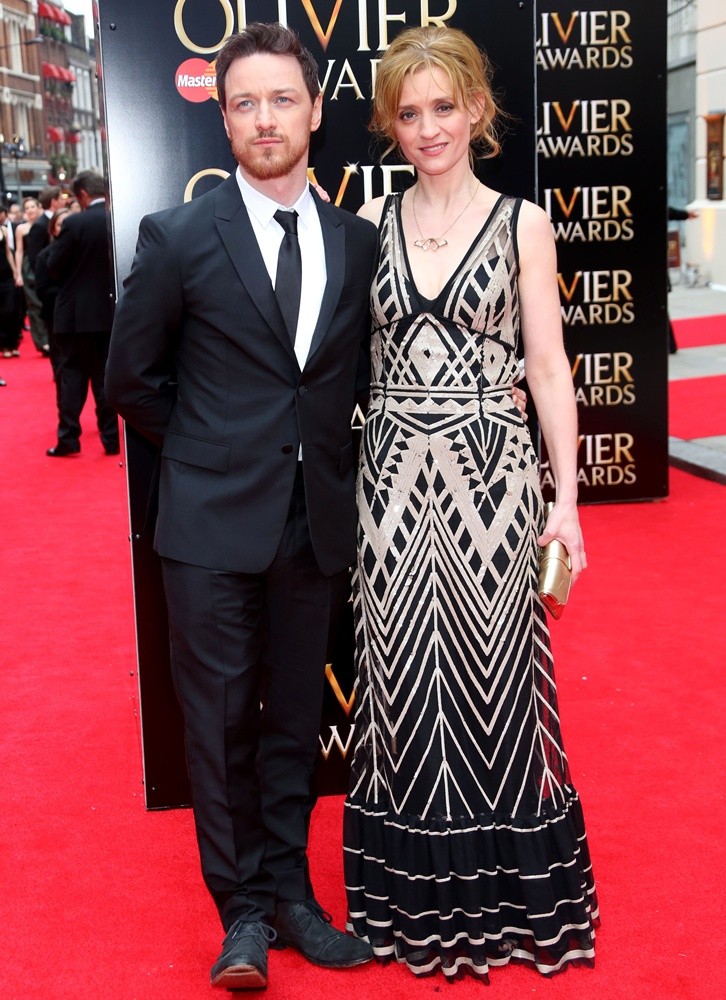 James McAvoy;Anne-Marie Duff;<br>The Olivier Awards 2013 - Arrivals