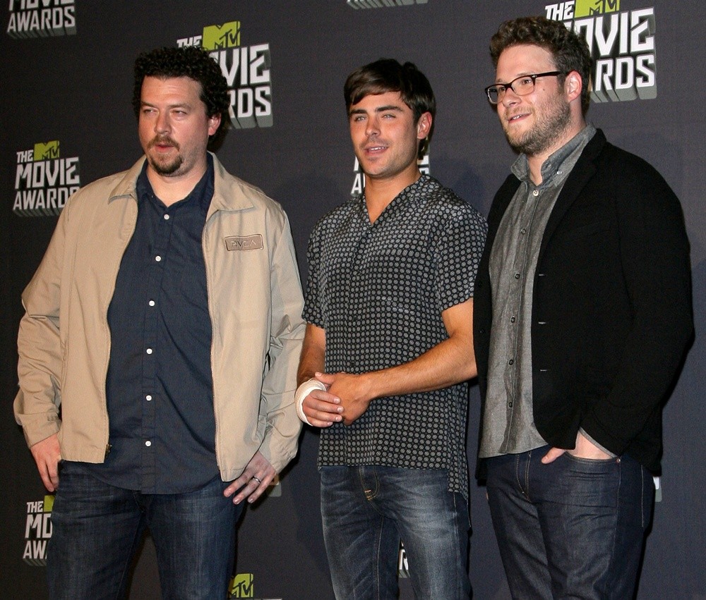 Danny McBride;Zac Efron;Seth Rogen;<br>2013 MTV Movie Awards - Press Room