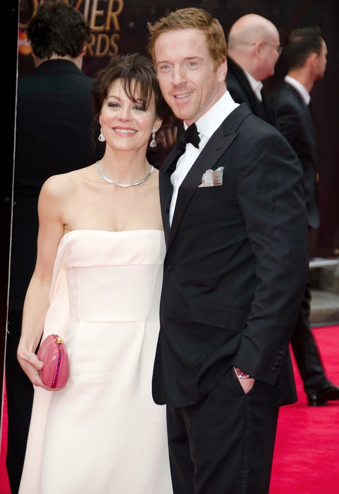 Helen McCrory;Damian Lewis;<br>The Olivier Awards 2013 - Arrivals