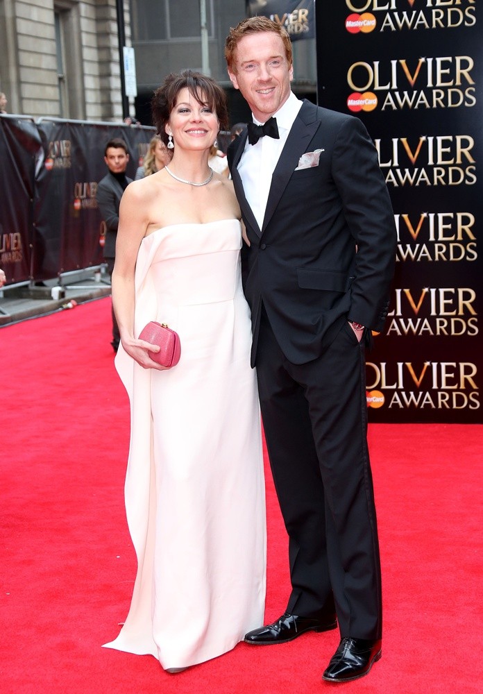 Helen McCrory;Damian Lewis;<br>The Olivier Awards 2013 - Arrivals