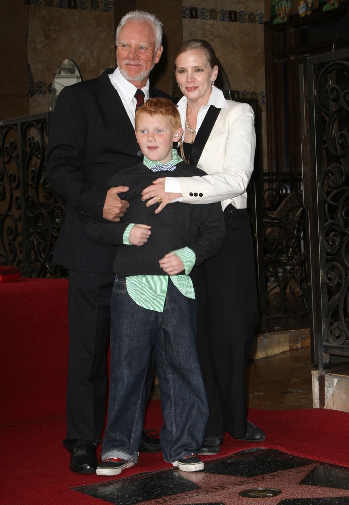 Malcolm McDowell;Beckett Taylor McDowell;Kelley Kuhr;<br>The Hollywood Walk of Fame Honors Malcolm McDowell