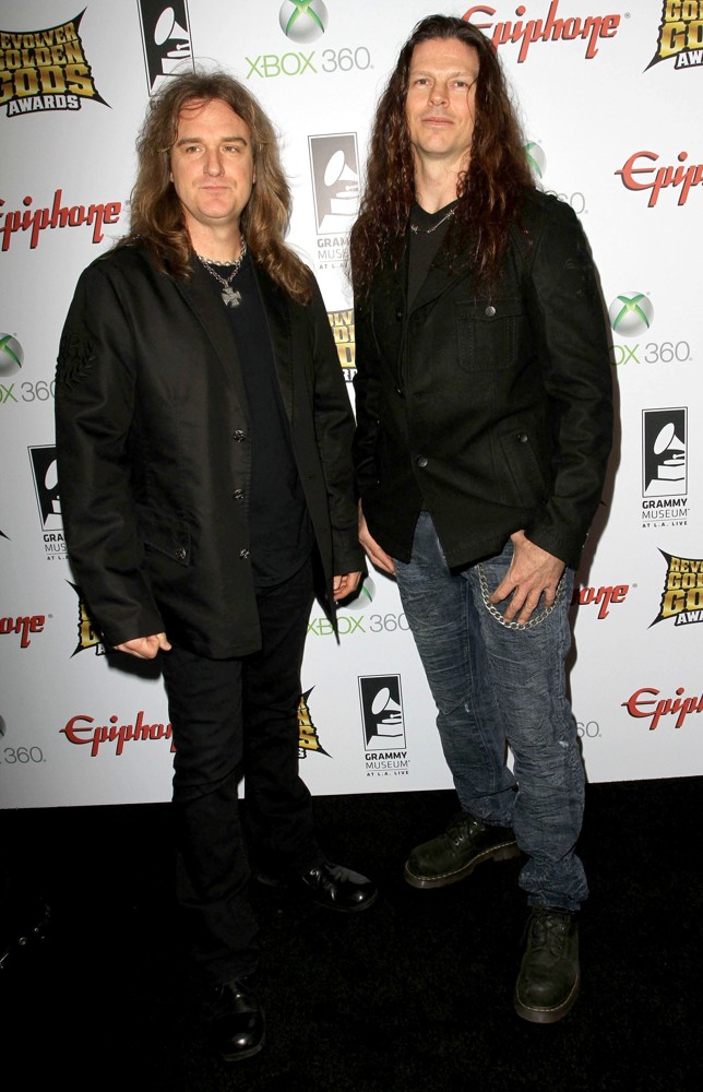 David Ellefson;Chris Broderick;Megadeth;<br>2012 Revolver Golden Gods Awards Show