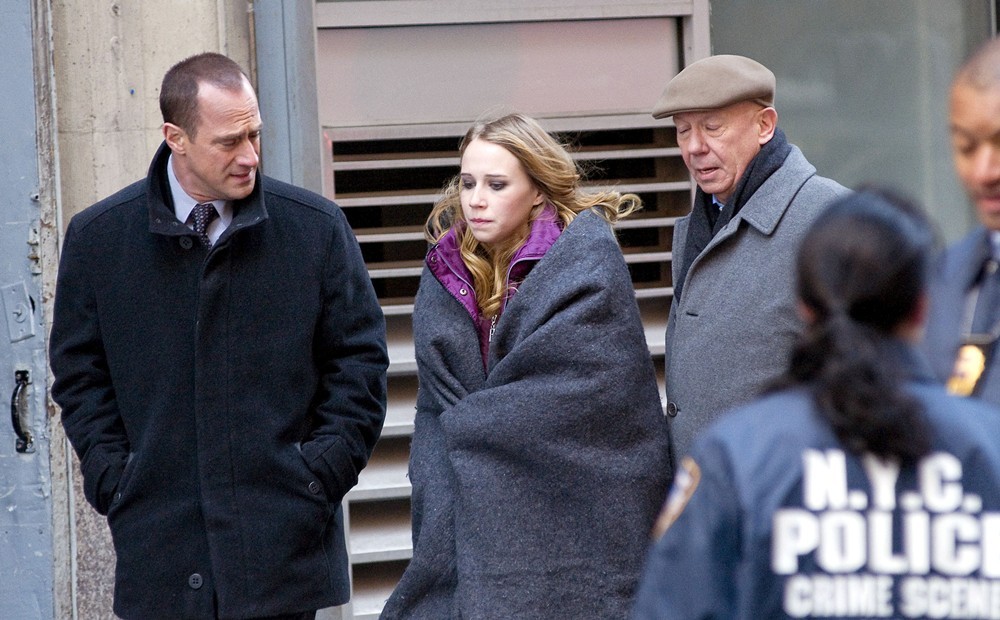 Christopher Meloni;Dann Florek;<br>The Film Set of Law and Order: Special Victims Unit