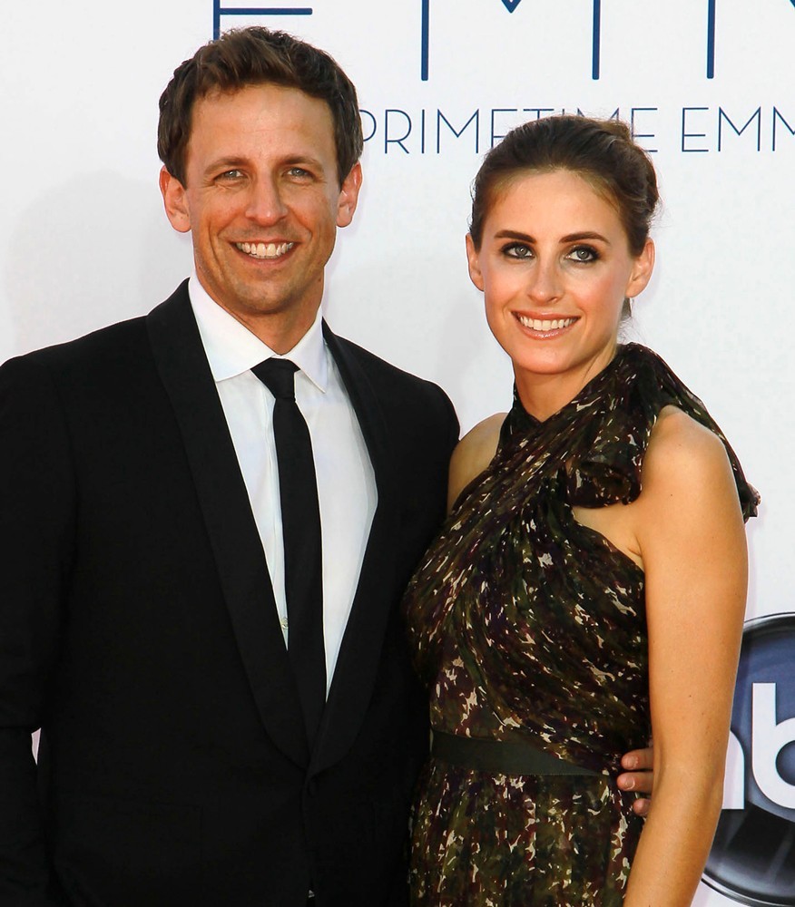 Seth Meyers;Alexi Ashe;<br>64th Annual Primetime Emmy Awards - Arrivals