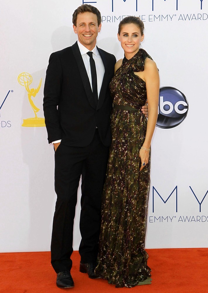 Seth Meyers;Alexi Ashe;<br>64th Annual Primetime Emmy Awards - Arrivals