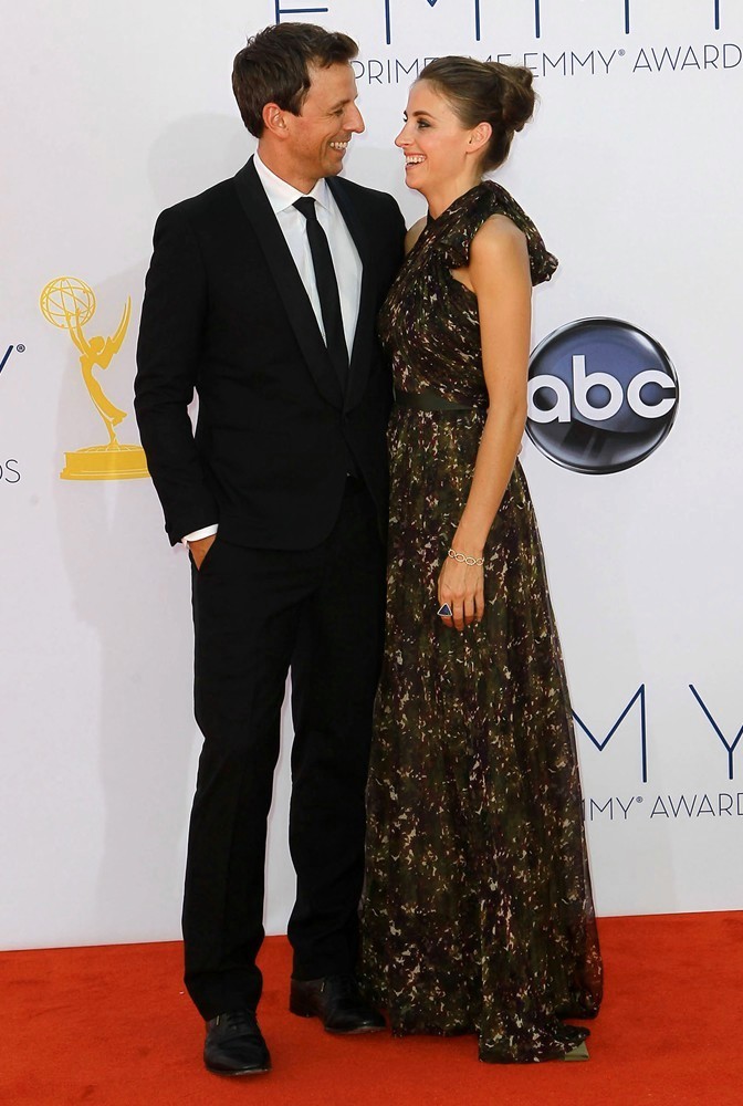Seth Meyers;Alexi Ashe;<br>64th Annual Primetime Emmy Awards - Arrivals