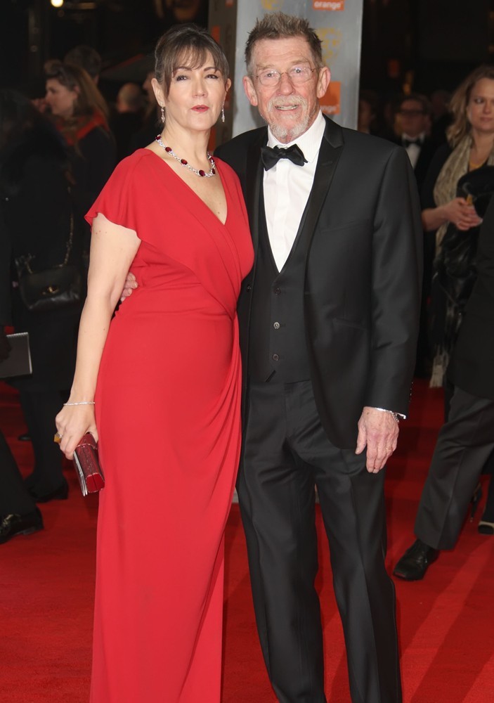 Ann Rees Meyers;John Hurt;<br>Orange British Academy Film Awards 2012 - Arrivals