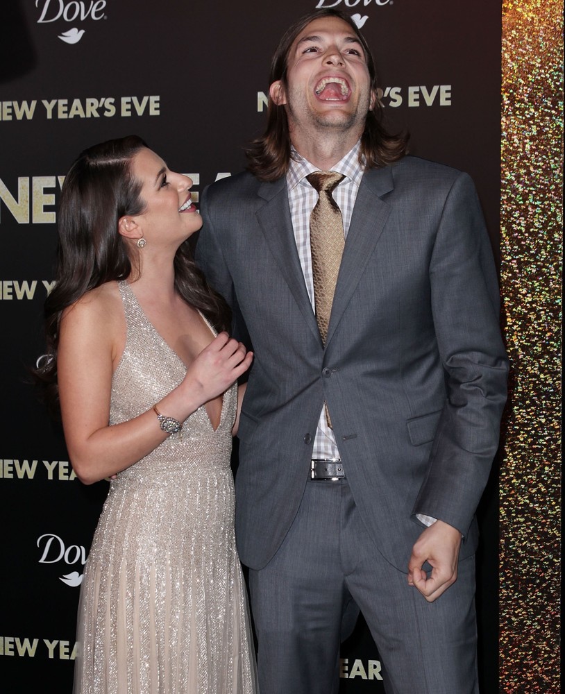 Lea Michele;Ashton Kutcher;<br>Los Angeles Premiere of New Year's Eve