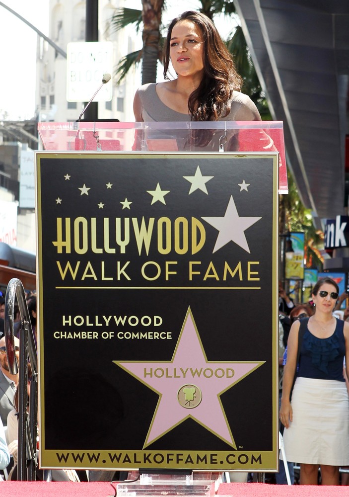 Michelle Rodriguez;<br>Vin Diesel Honored on The Hollywood Walk of Fame
