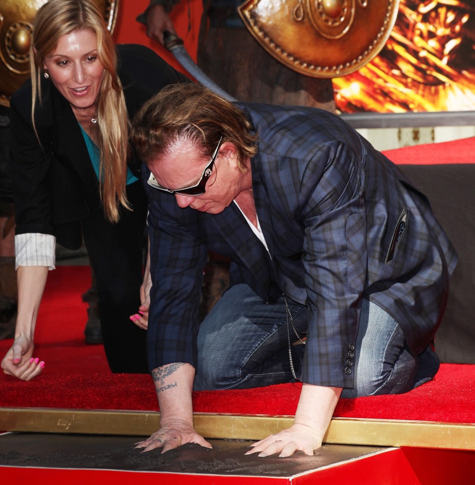 Mickey Rourke;<br>Mickey Rourke Is Honoured with A Hand and Footprint Ceremony